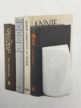 NWOT Chapters-Indigo Set of White Solid Stone Bookends